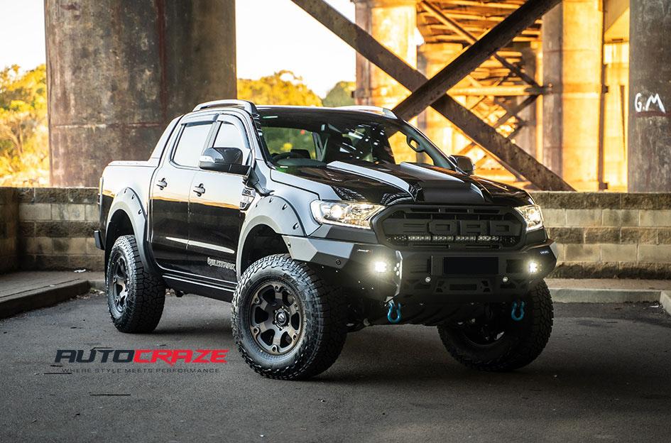 Ford Ranger Beast Black Machined With Dark Tint Car